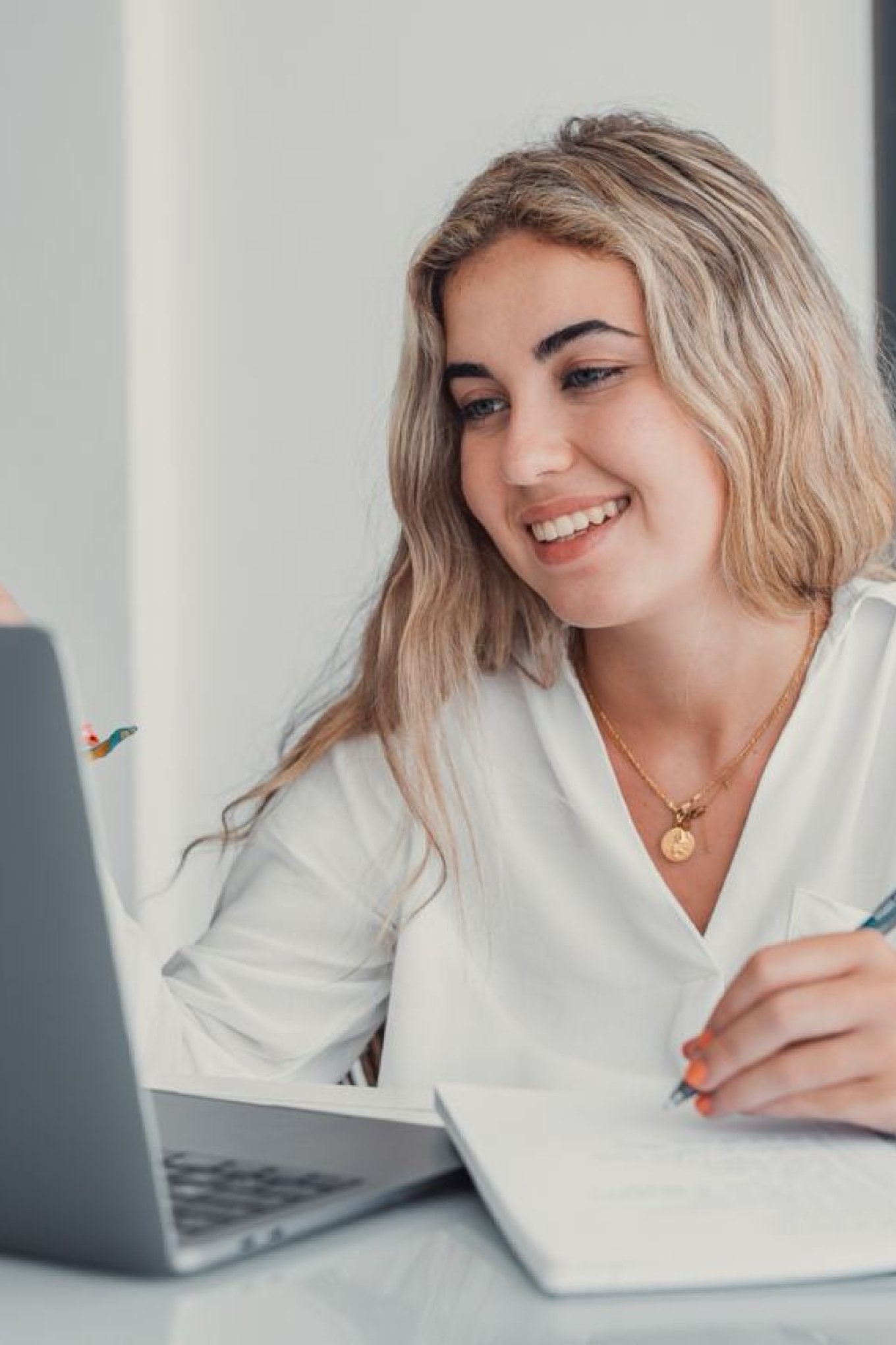 The girl with a laptop